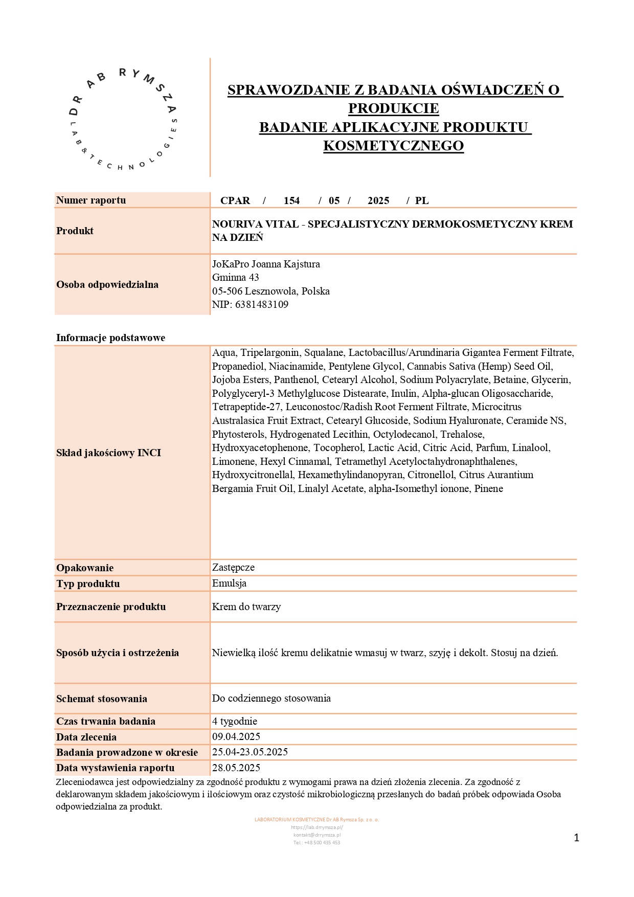 CPAR_154_05_2025_PL_JoKaPro_NOURIVA VITAL - SPECJALISTYCZNY DERMOKOSMETYCZNY KREM NA DZIEŃ_page-0001
