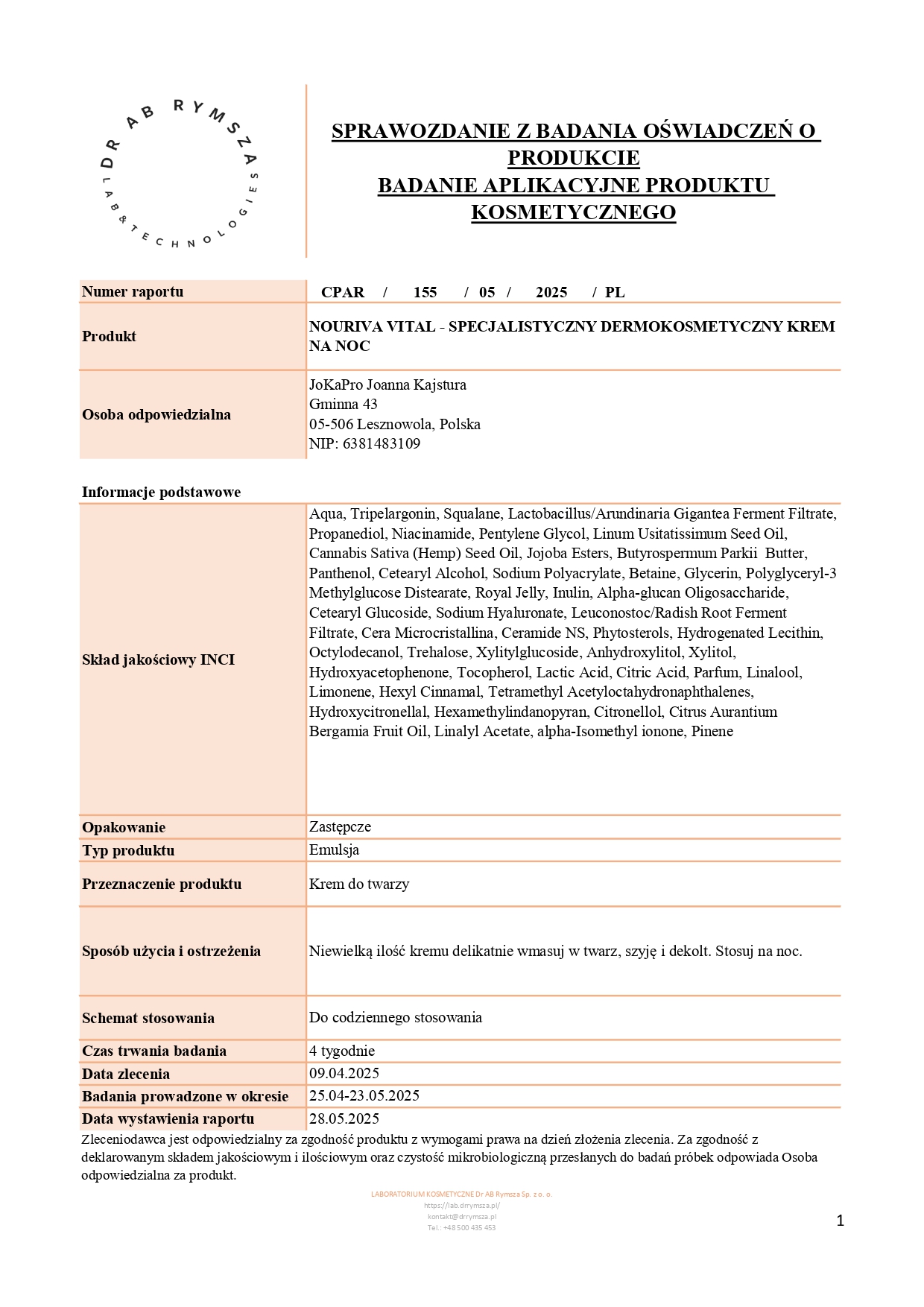 CPAR_155_05_2025_PL_JoKaPro_NOURIVA VITAL - SPECJALISTYCZNY DERMOKOSMETYCZNY KREM NA NOC_page-0001
