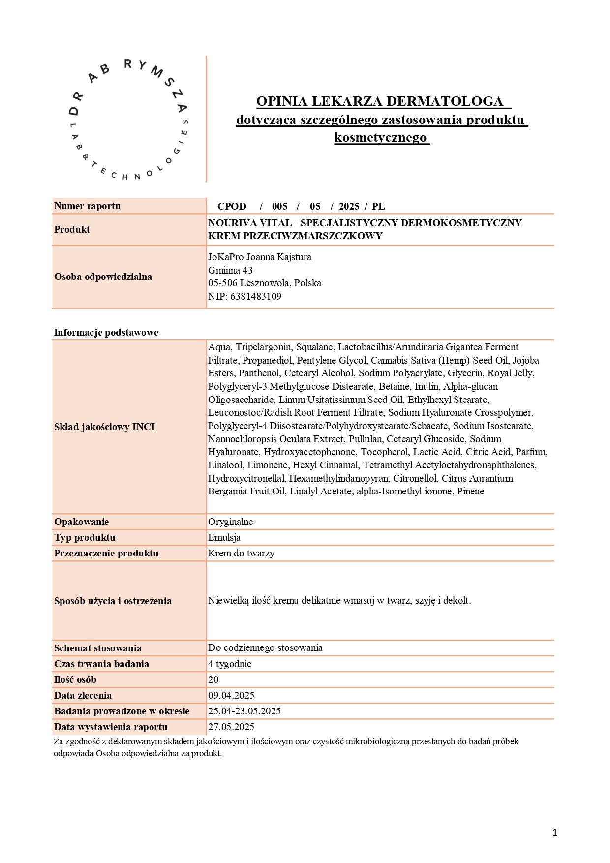 CPOD_005_05_2025_PL_JOKAPRO_NOURIVA VITAL - SPECJALISTYCZNY DERMOKOSMETYCZNY KREM PRZECIWZMARSZCZKOWY_page-0001